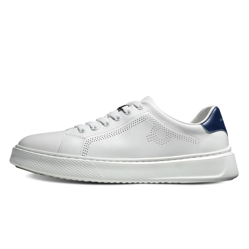 

Bansley Абразивостойкие мужские скейтерские кеды низкие бело-синие, цвет White Blue Tail