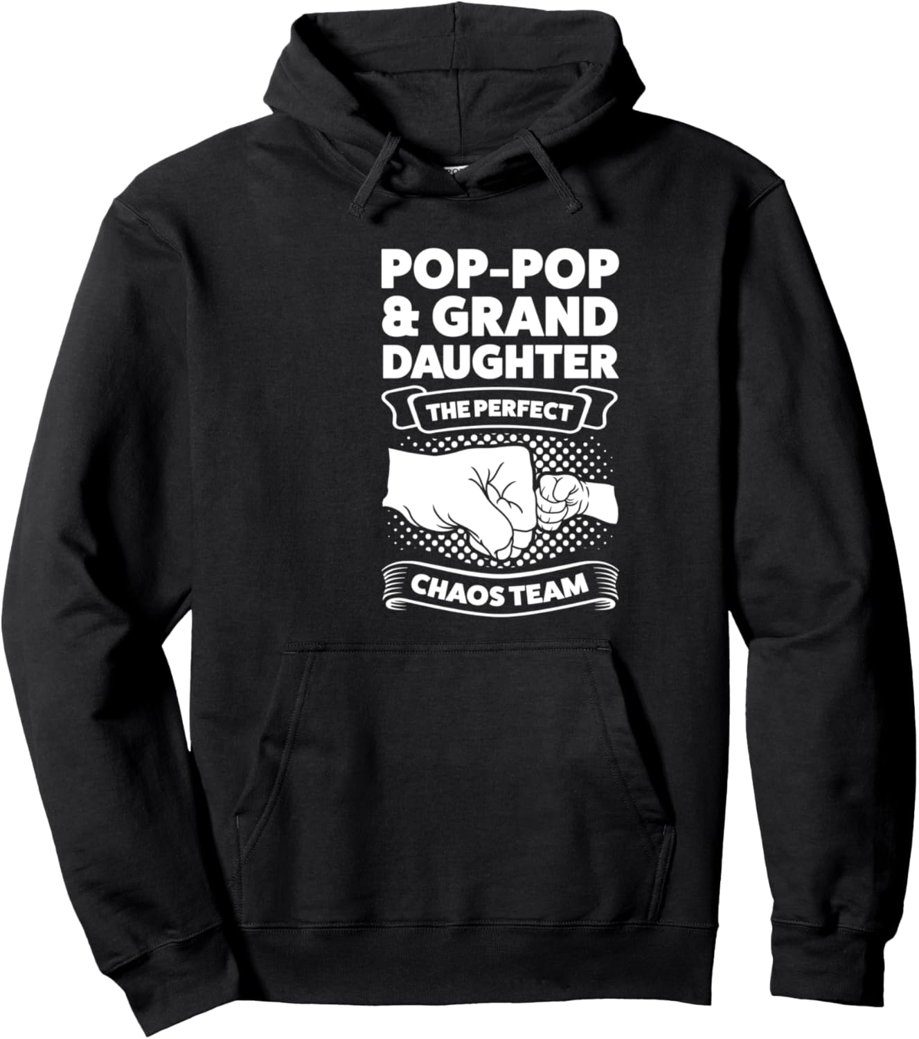 

Толстовка с надписью «Поп Поп и внучка. Идеальный хаос. Команда. Отец» Father Grandpa Gift Idea, черный