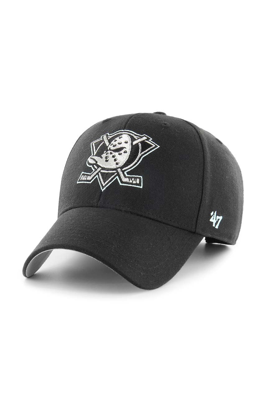 

Хлопковая фуражка НХЛ Anaheim Ducks 47 brand, черный