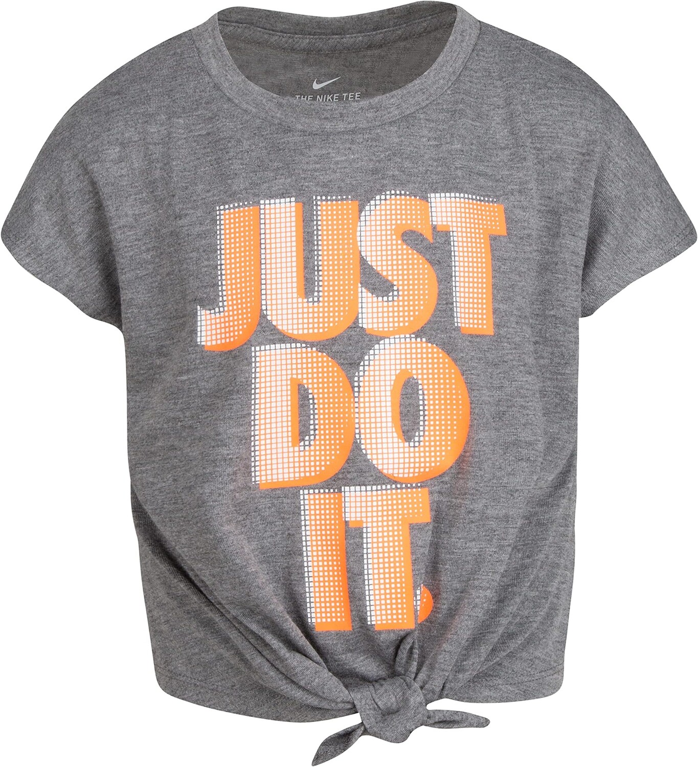 

Футболка Nike Front Tie Just Do It Graphic T-Shirt, цвет Carbon Heather