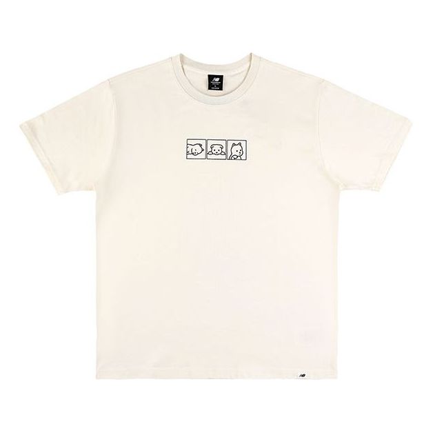 

Футболка New Balance x Noritake Unisex Printing Round-neck Ivory AMT12389-RSI, кремовый