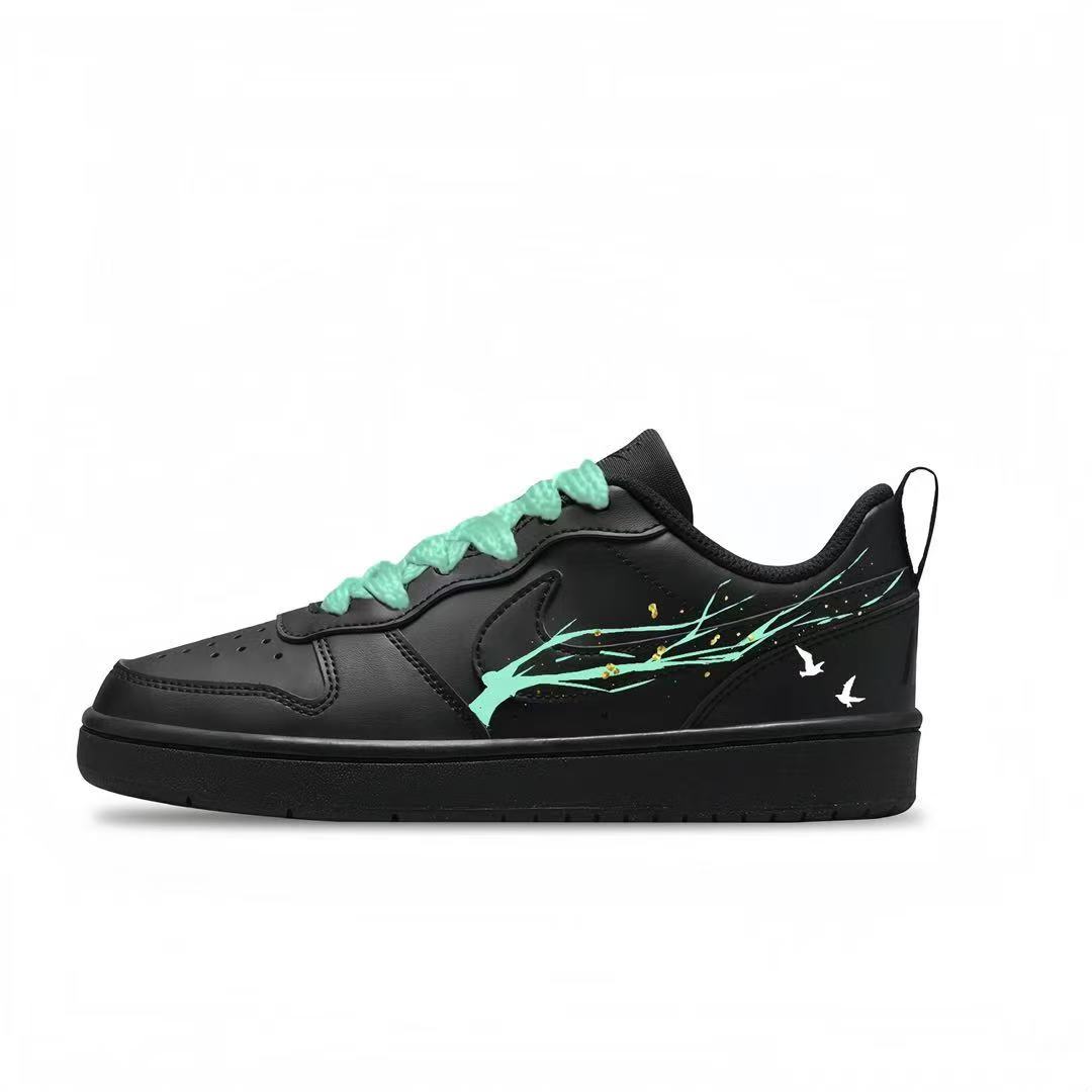 

Кроссовки для скейтбординга Court Borough с противоскользящей подошвой и устойчивостью к истиранию, низкие, детские, унисекс Nike, черный