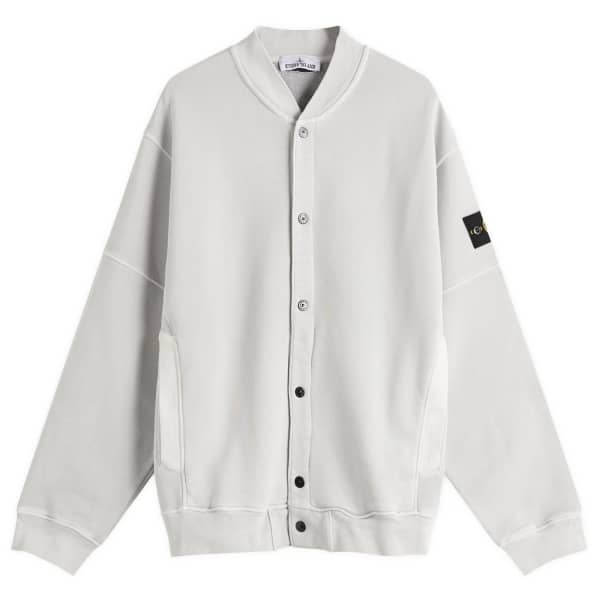 

Куртка-Бомбер из флиса с эффектом старого Stone Island, серый