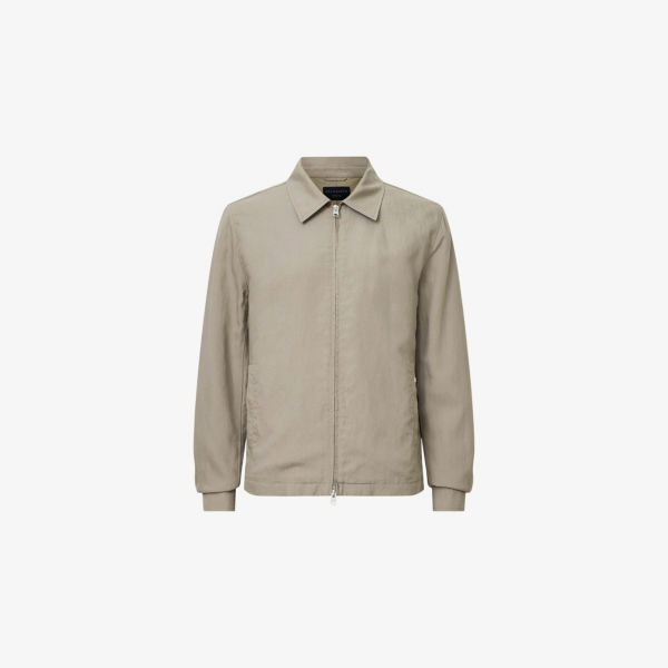 

Куртка Allsaints на молнии из ткани, коричневый