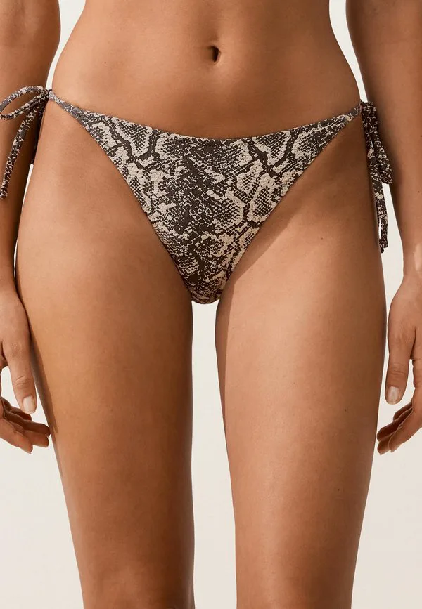 

Трусики-Бикини средней степени закрытости с рисунком змеиной кожи Oysho, Black, Черный, Трусики-Бикини средней степени закрытости с рисунком змеиной кожи Oysho, Black