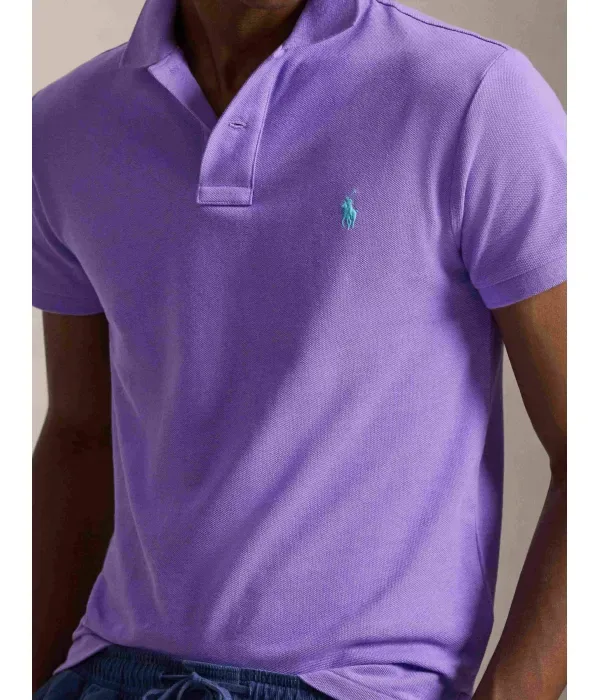 Полюс slim fit Polo Ralph Lauren, фиолетовый — фото 4