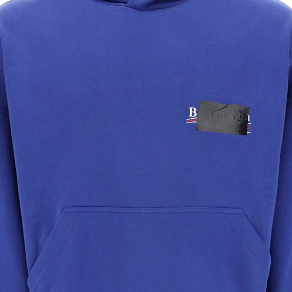 Толстовка мужская синяя Balenciaga, синий — фото 4