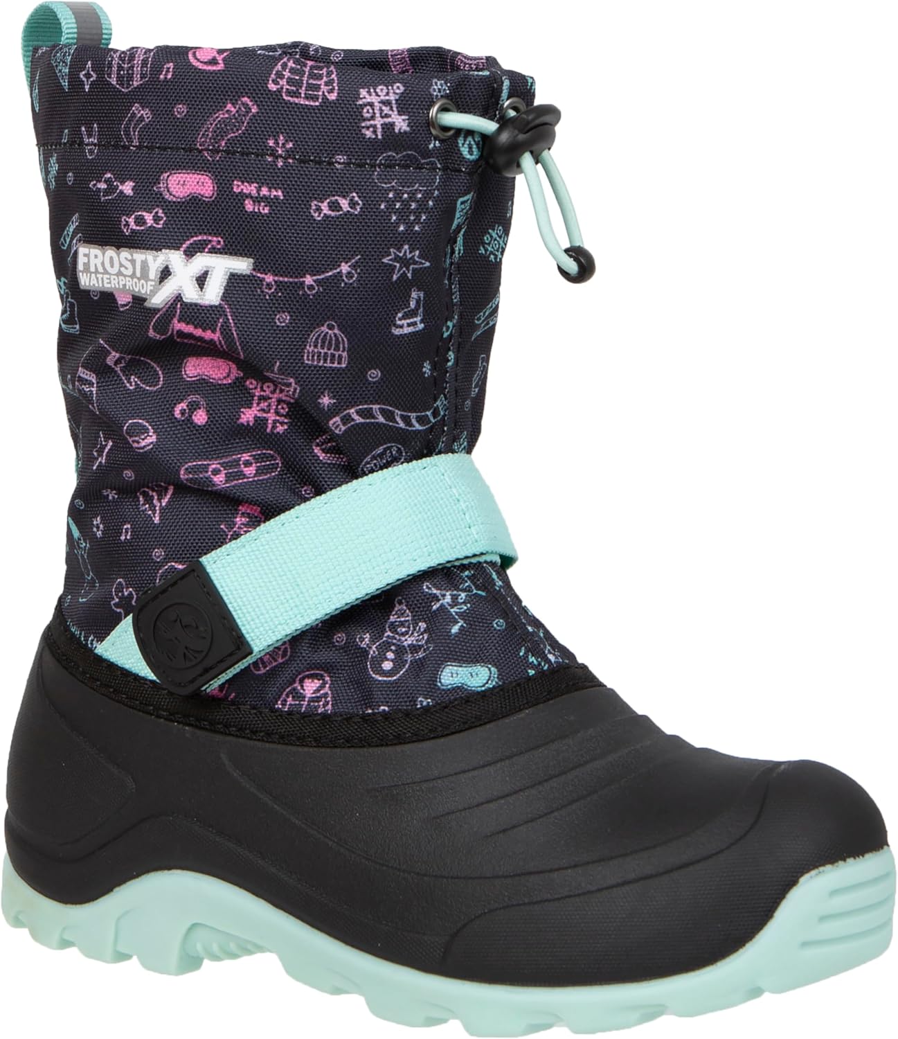 

Детские зимние сапоги Northside Kids Frosty XT с водонепроницаемой утепленной подкладкой - герметичные швы, теплая подкладка, отражающие элементы, протектор для сцепления, черный