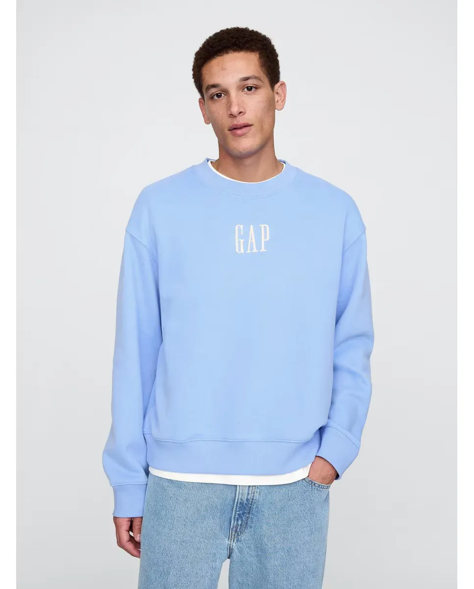 

Мужская толстовка с круглым вырезом и длинными рукавами Gap, светло-голубой