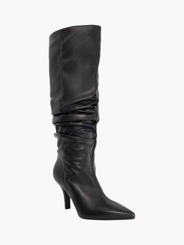 Ботинки Santi Stiletto из кожи до колена Dune London, Black — фото 4