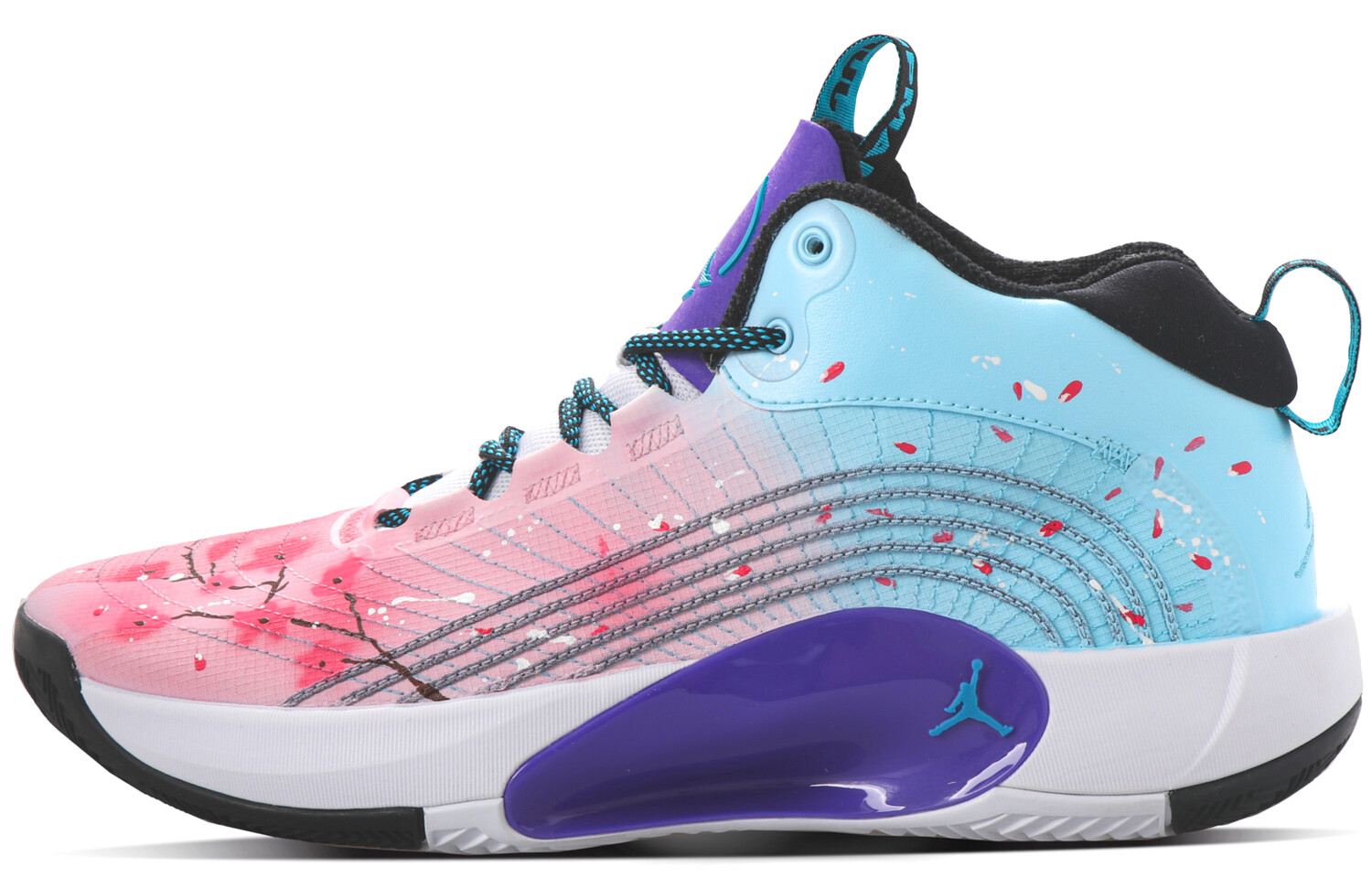 

Баскетбольные кроссовки Jumpman 2021 для мужчин, средний верх, розовые/синие Jordan