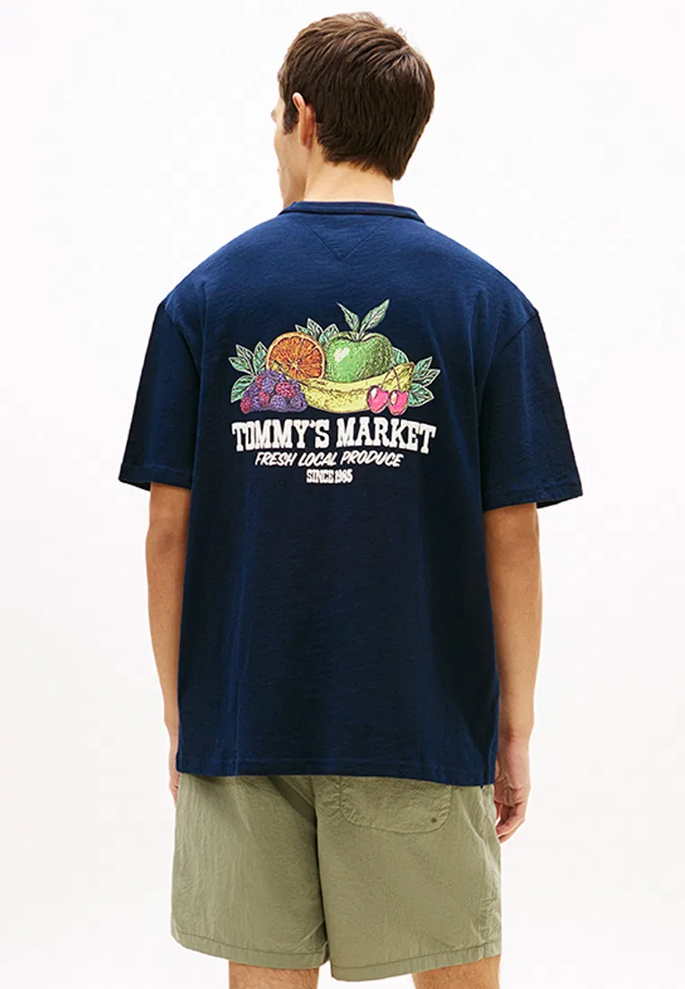 Футболка с коротким рукавом, свободный крой, Tommy Jeans Tommy Hilfiger, темно-синий — фото 2
