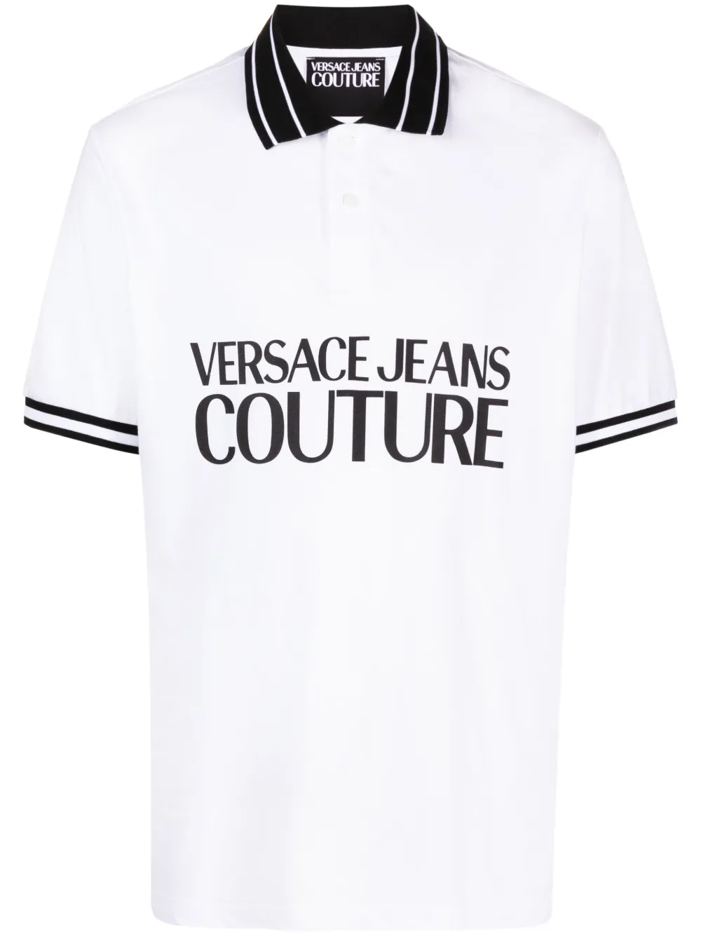 

Рубашка поло с логотипом Versace Jeans Couture, белый