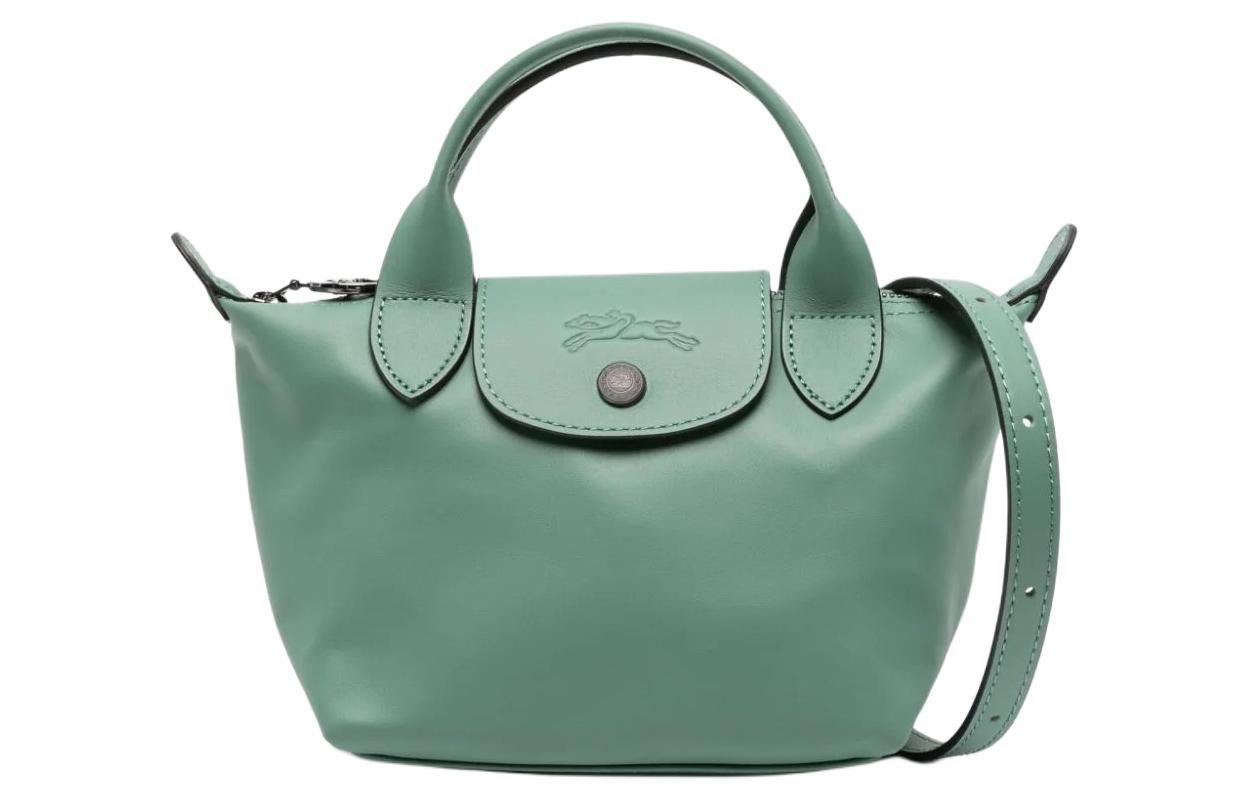 

Сумка через плечо Le Pliage Xtra из кожи коровы малая женская шалфейно-зеленая LONGCHAMP