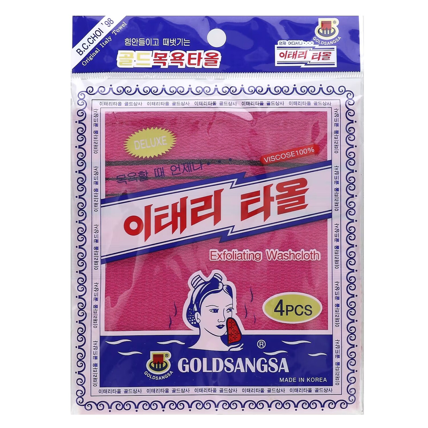 

Отшелушивающая мочалка Goldsangsa, красный