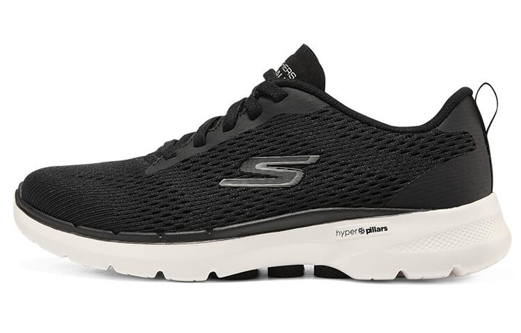 

Кроссовки для бега Go Walk 6 женские с низким верхом, черные/белые Skechers