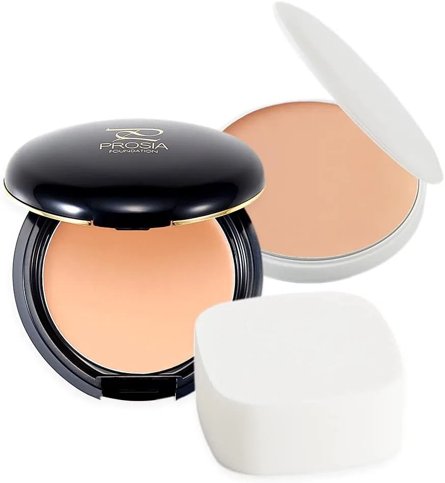 Кремовый тональный крем PROSIA Light Beige набор с основой и сменным блоком