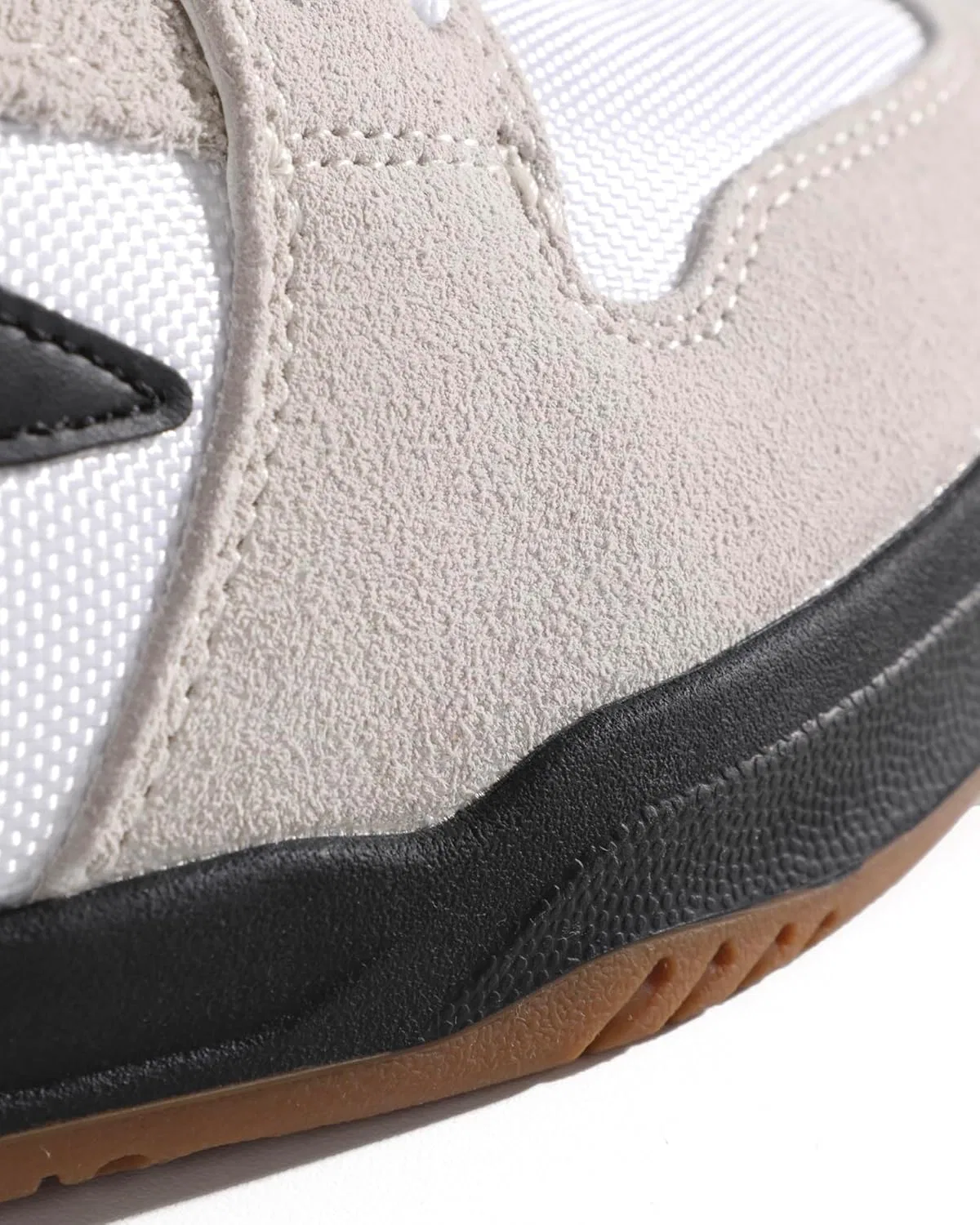 Мужские скейтбордистские кроссовки Lakai Cardiff - дышащие повседневные кроссовки, White Suede Cordura Black — фото 2
