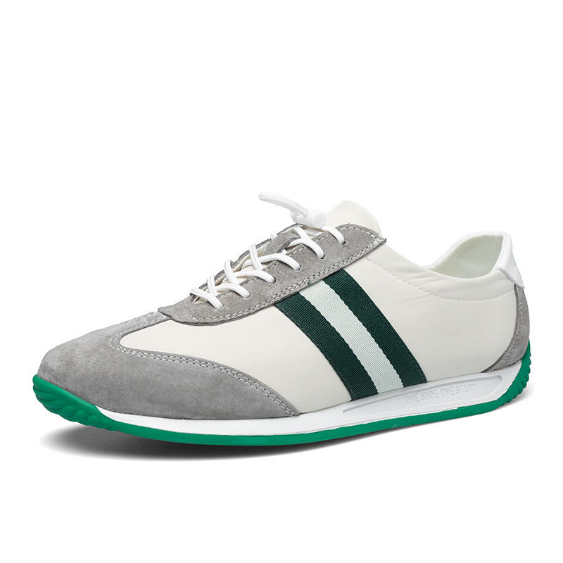 

Devanro Мужские низкие кеды из холста бело-зеленые, цвет White Green