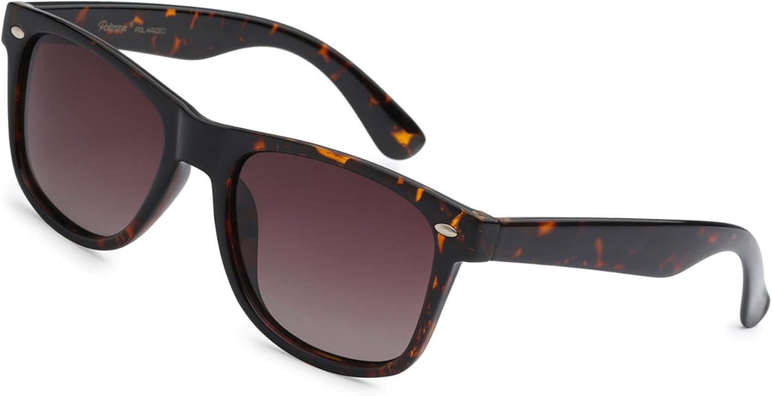 

Поляризованные солнцезащитные очки PolarSpex для мужчин и женщин – защита от УФ-излучения, прочные и легкие, в стиле ретро, ​​идеально подходят для вождения и рыбалки, Tortoise | Faded Brown