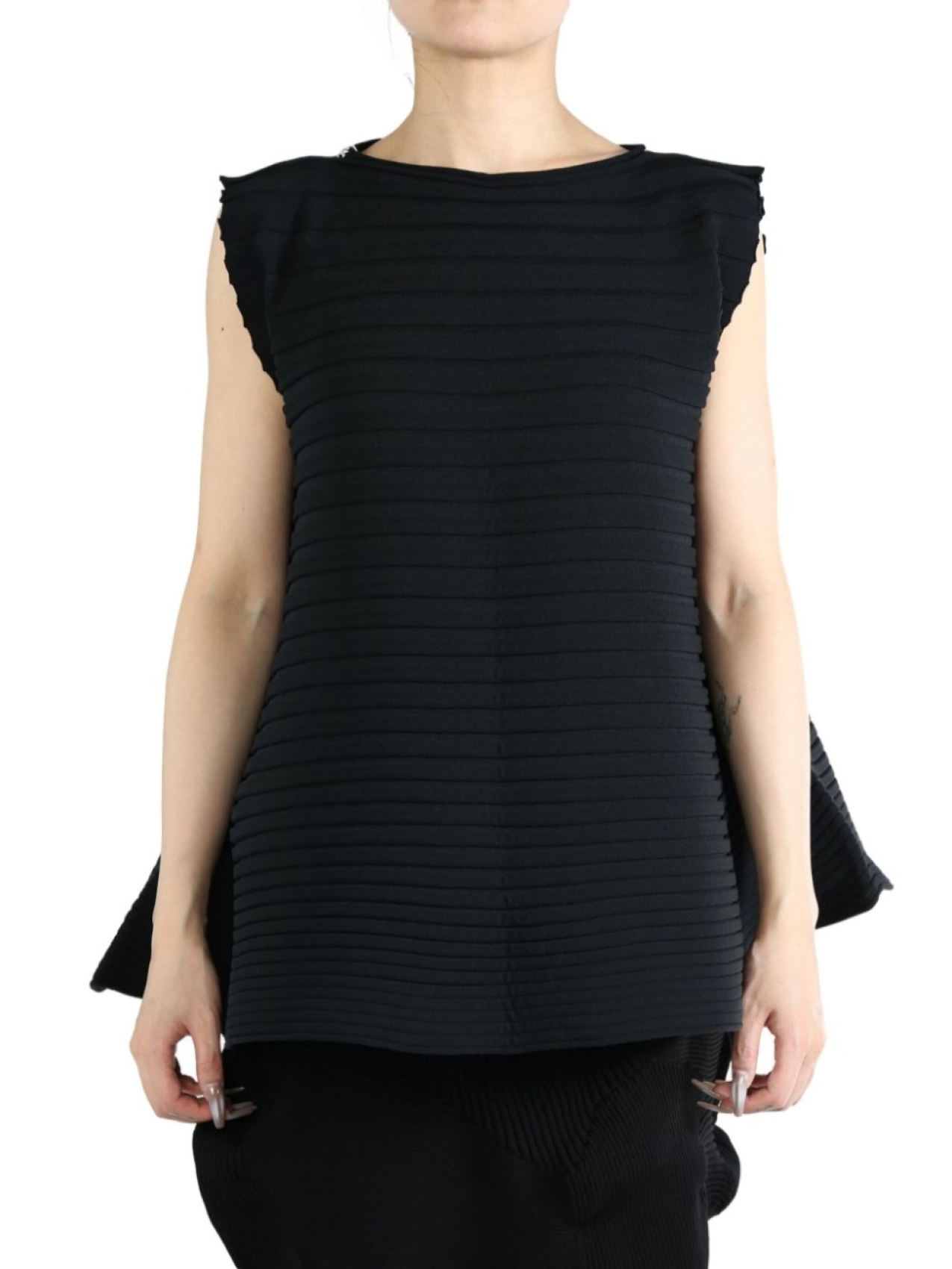 

Pleats Please Issey Miyake Bounce трикотажная блузка, черный