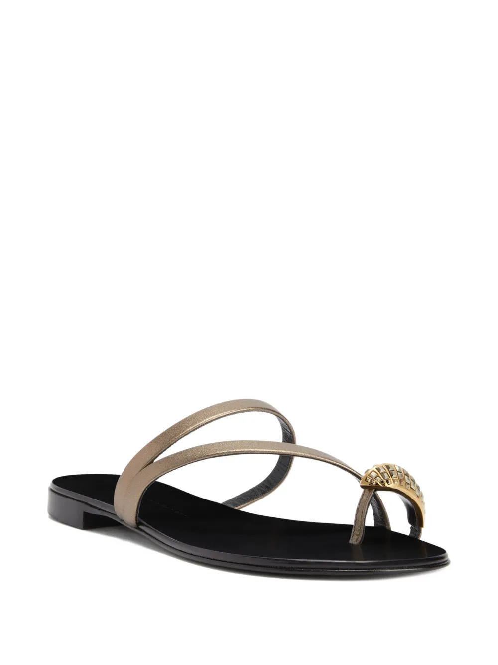 Сандалии Febe Snake из металлизированной кожи Giuseppe Zanotti, золотой — фото 2