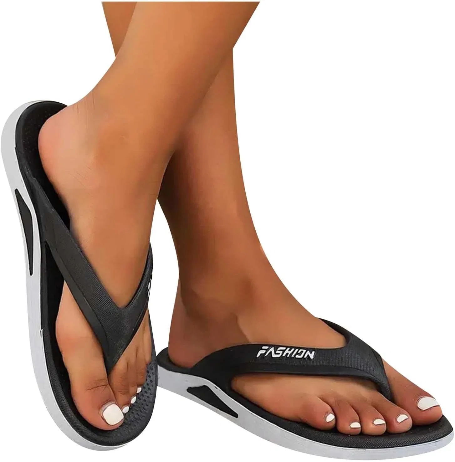 Generisch Вьетнамки Herren Zehentrenner Zehensandalen Sandalen Breite Füße Badelatschen Sommerschuhe Sommer Hausschuhe Badeschlappen Badepantoletten Вьетнамки, 011 Black — фото 2