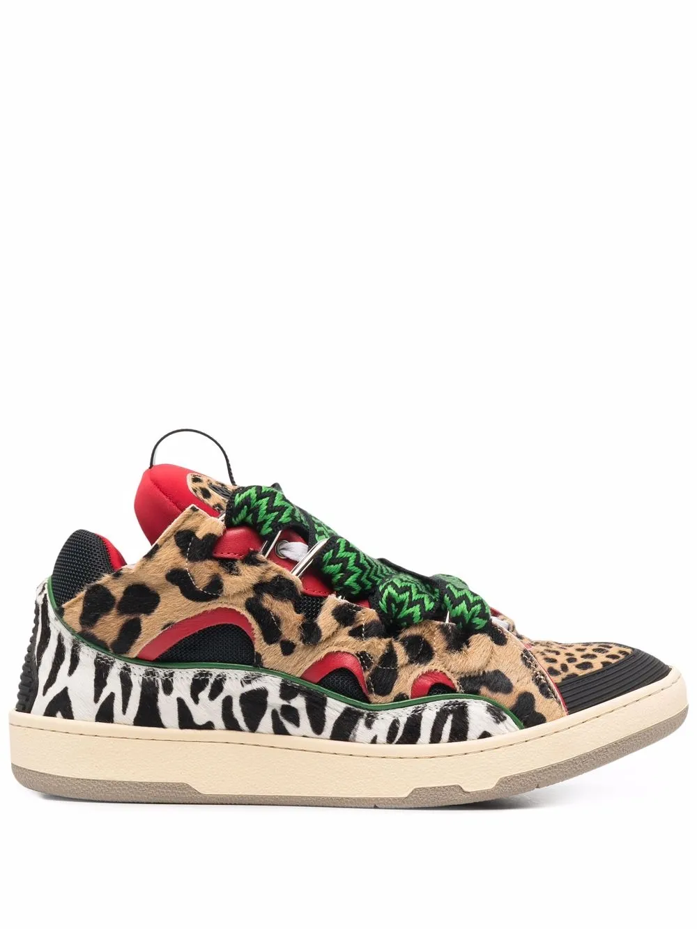 

Кроссовки Curb с анималистичным узором Lanvin, коричневый