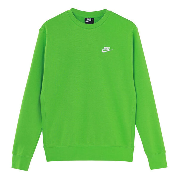 

Толстовка Nike Club French Embroidered Logo Sports Round Neck Pullover Green, зеленый