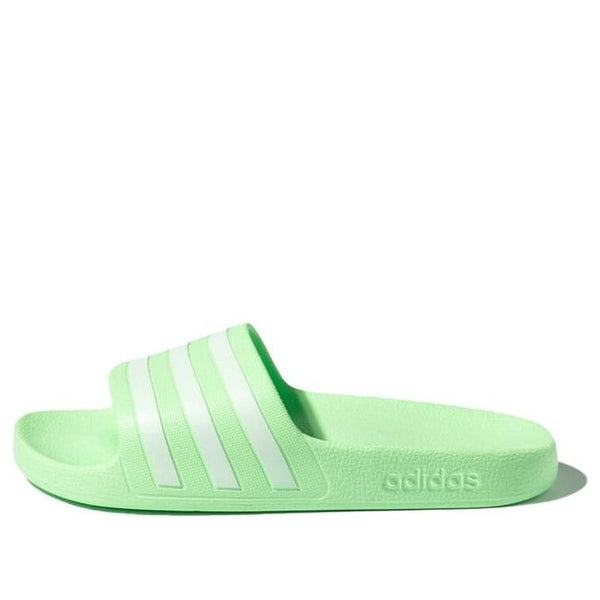 Тапочки slide adilette aqua green/white Adidas, зеленый