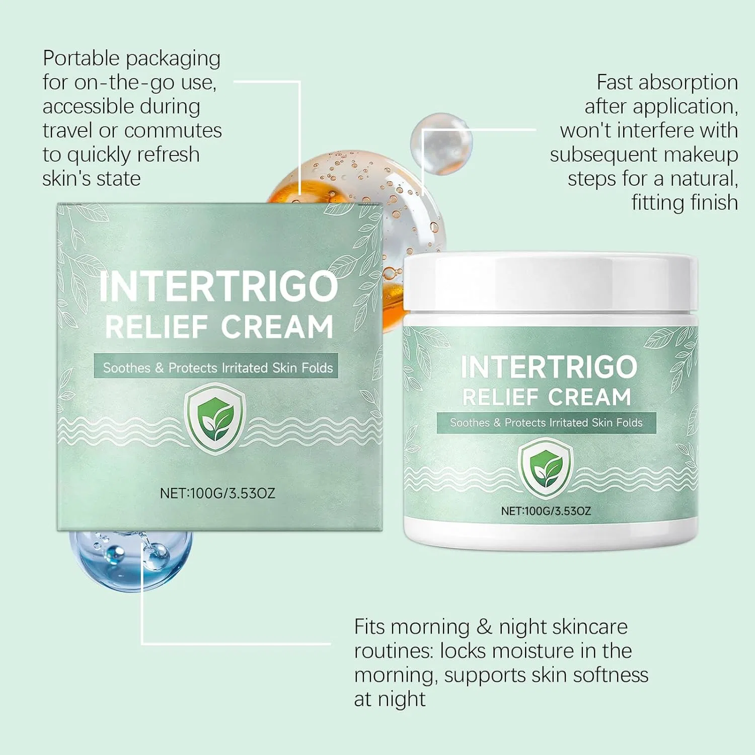 Дневной крем для кожи Intertrigo Skin Fold Care Chafing Cream, 1 шт., 100 г — фото 2