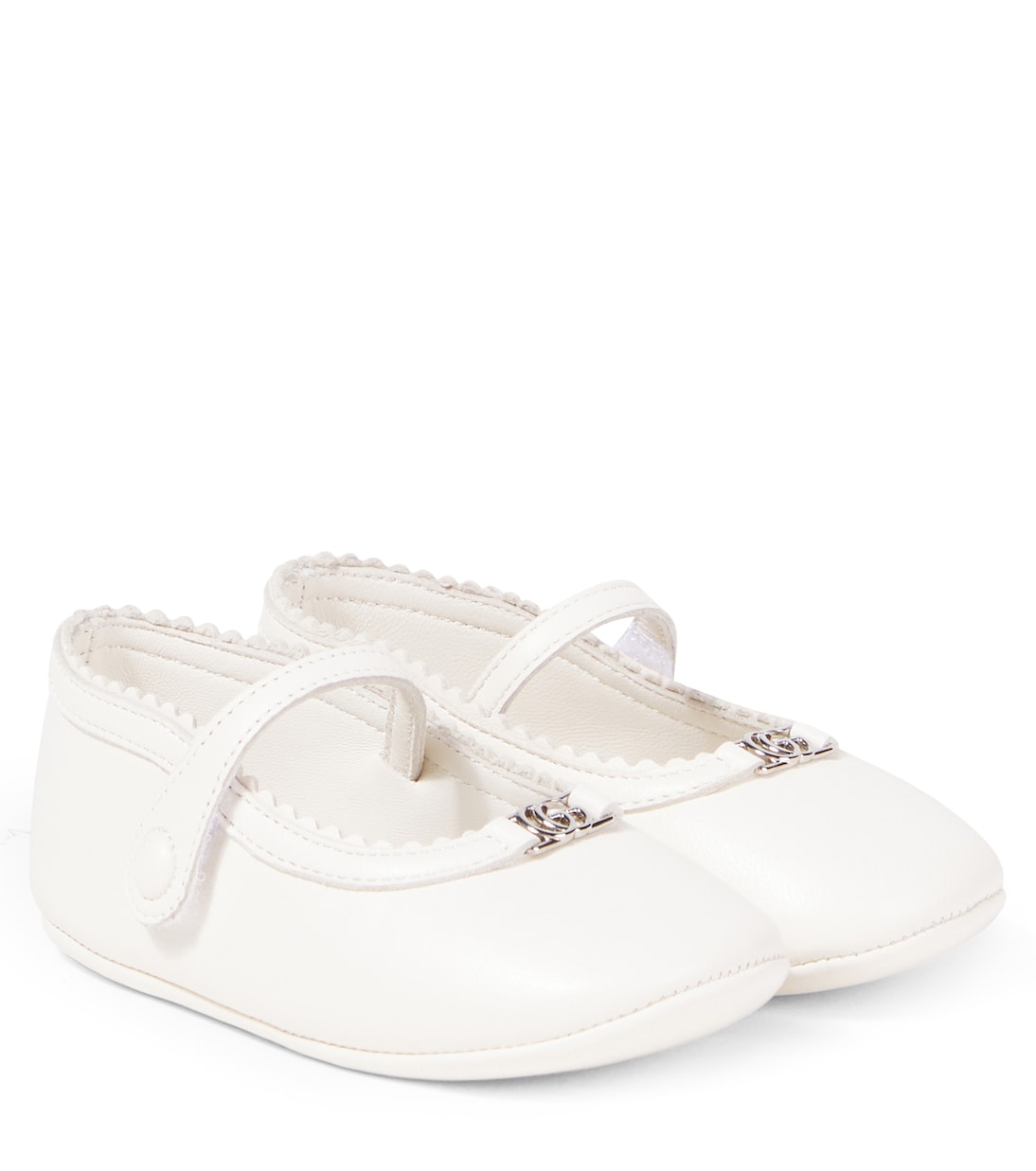 

Туфли Мэри Джейн из кожи Baby Double G Gucci Kids, белый