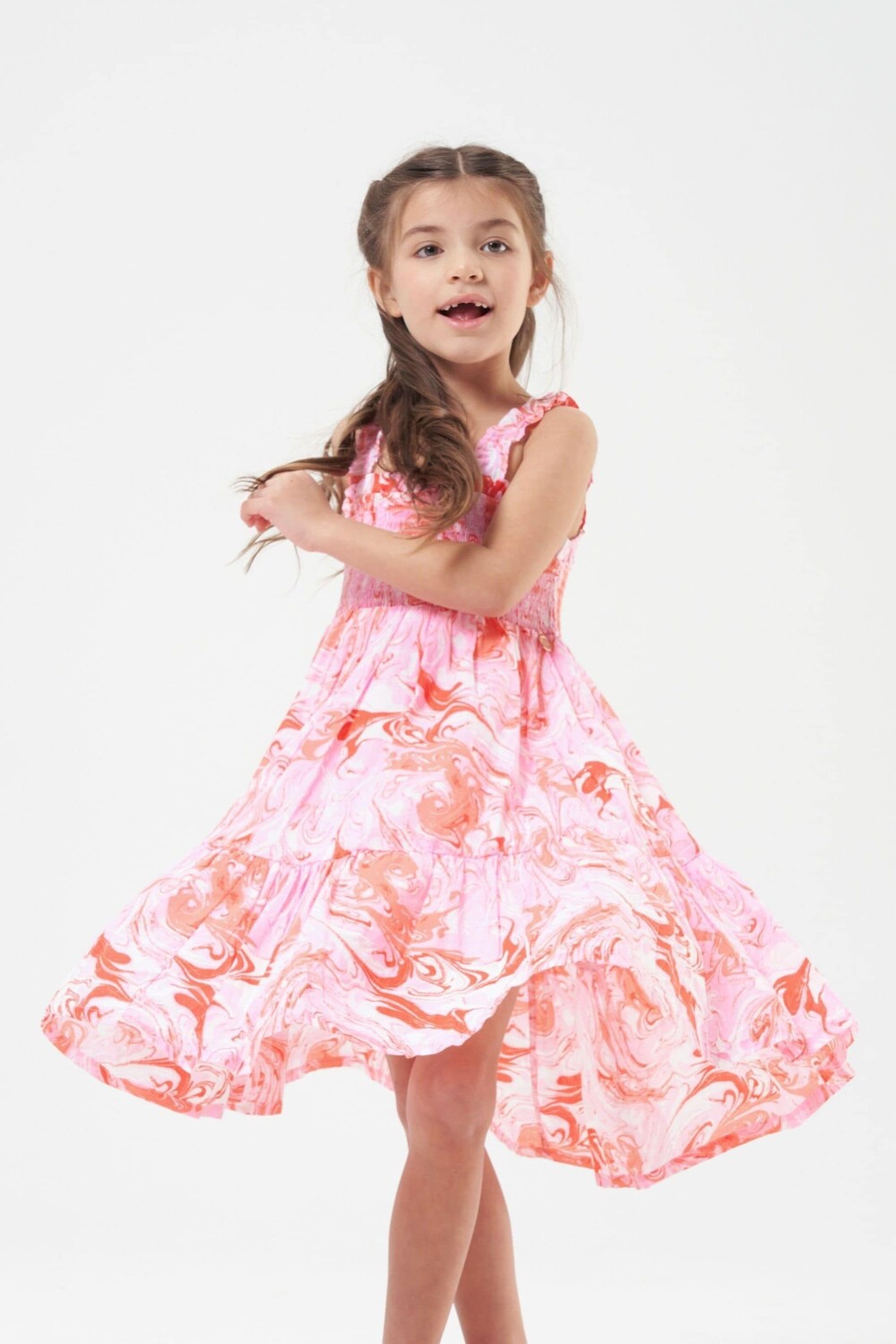 

Розовое летнее платье Etta Marble Swing Angel & Rocket, розовый