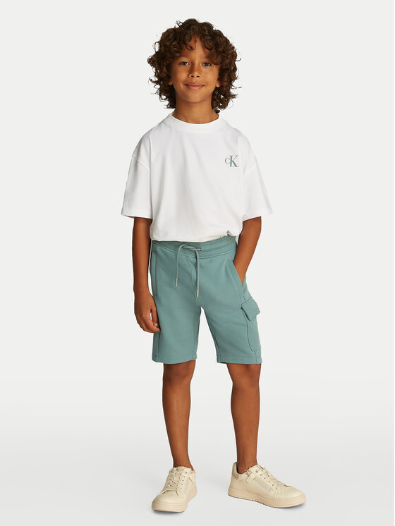 Свободные спортивные шорты IB0IB02440 Calvin Klein Jeans, зеленый — фото 2