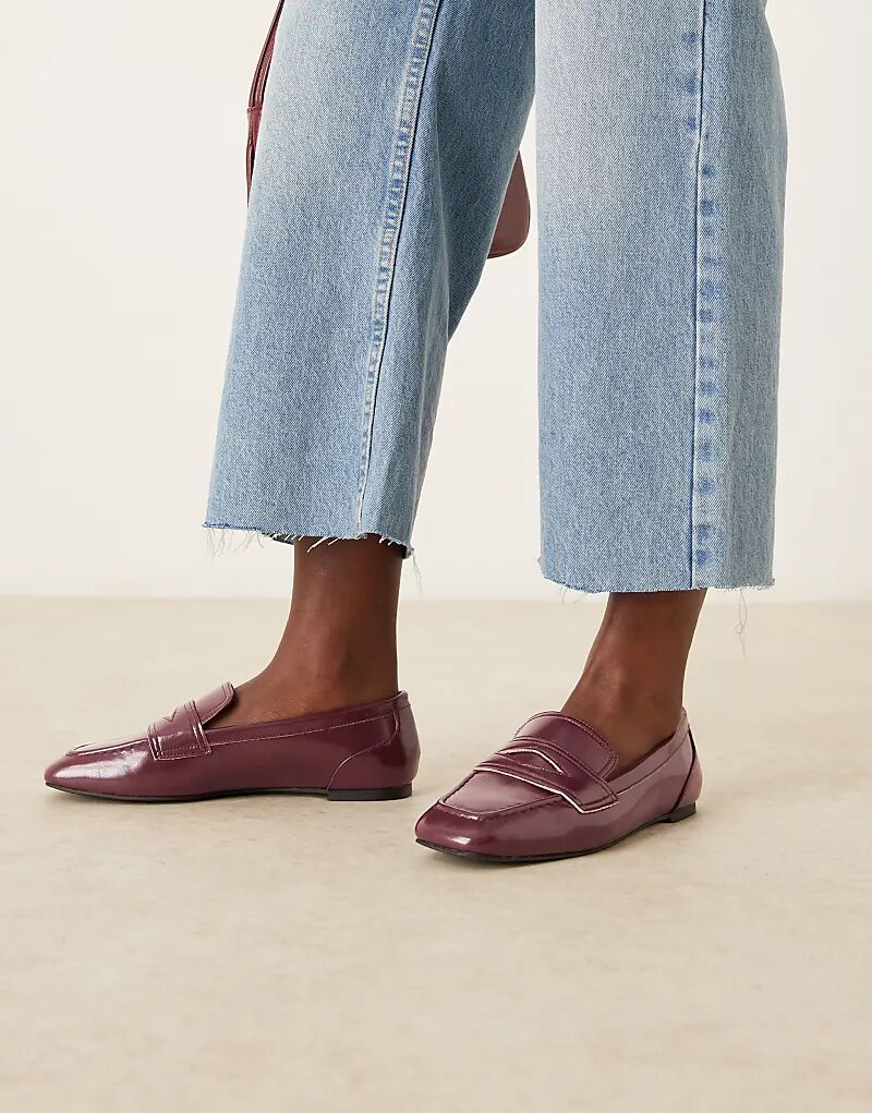 Лоферы Malta от ASOS DESIGN бордового цвета