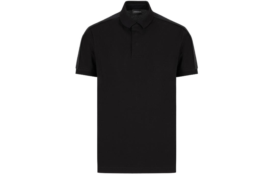 Хлопковая поло с логотипом EMPORIO ARMANI, бежевый — фото 3