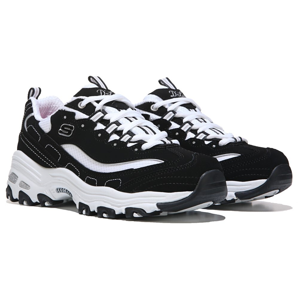 Женские кроссовки D'Lites среднего/широкого размера Skechers, черный