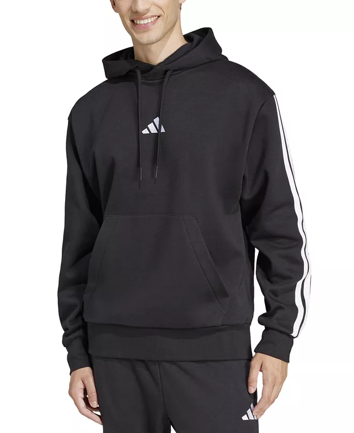 

Мужская базовая толстовка с подкладкой из флиса и тремя полосками adidas, черный