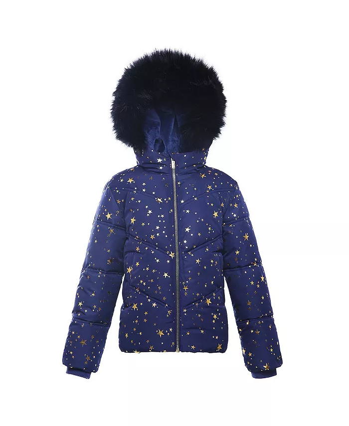 Детская утепленная пуховая куртка Bubble Coat Rokka&Rolla, синий — фото 4