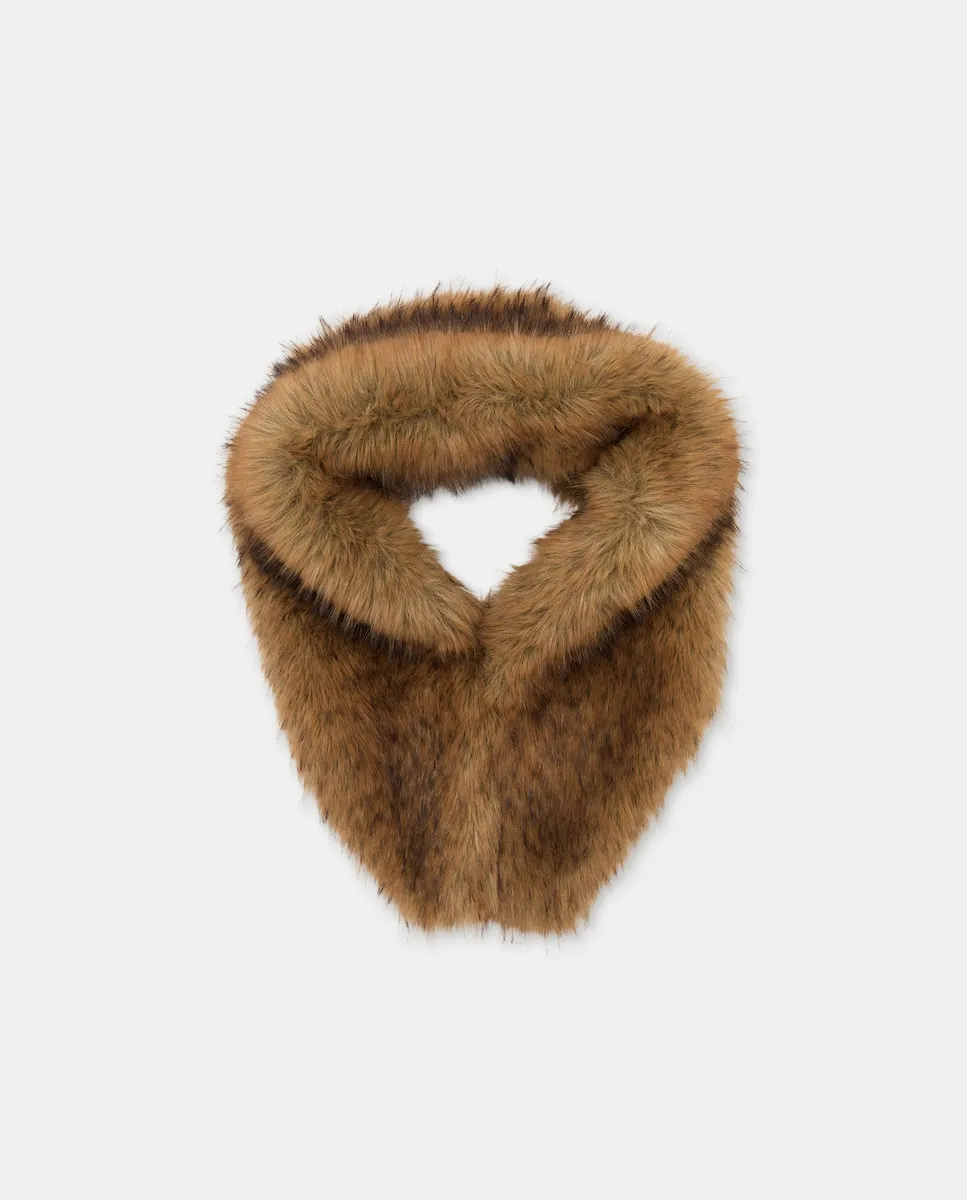 

Женский однотонный меховой воротник Woman Limited El Corte Inglés, коричневый