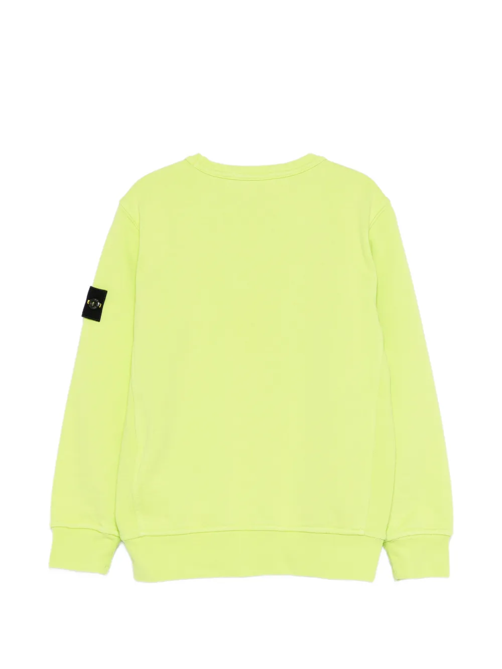 Свитшот с круглым вырезом и нашивкой с логотипом Stone Island Junior, зеленый — фото 2