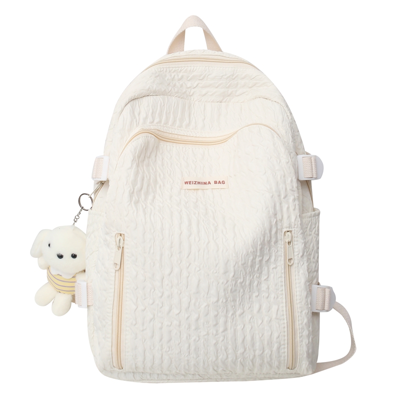 

Deli Bear Нейлоновый рюкзак женский, White with Rabbit Pendant