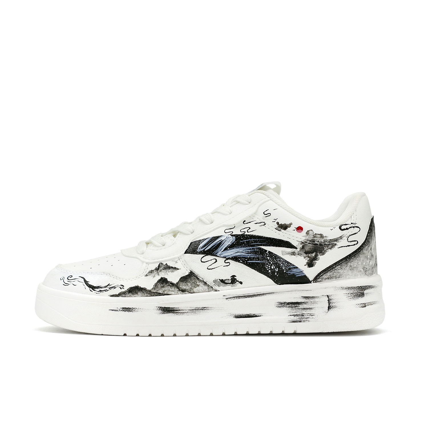 

Расслабленные нескользящие амортизаторы с устойчивостью к истиранию низкие кроссовки для скейтбординга men's ANTA, черный