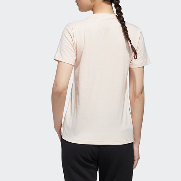 Футболка large shiny logo short sleeve pink Adidas, розовый — фото 4