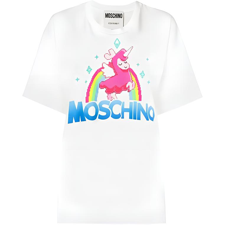 

Футболка женская белая MOSCHINO
