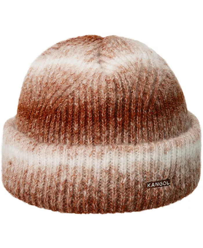 

Меланжевая двухсторонняя шапка-бини Kangol, коричневый/бежевый