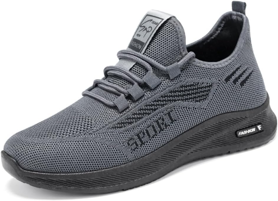 

Мужские прогулочные кроссовки для улицы и дома, ультралегкие, для бега и повседневной носки, слипоны, для тренировок и тенниса, дышащие с сеткой, удобные Qacksv, серый