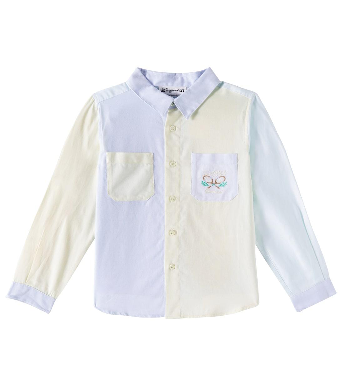 

Рубашка Erven из хлопка с цветными блоками Bonpoint, Jaune Clair