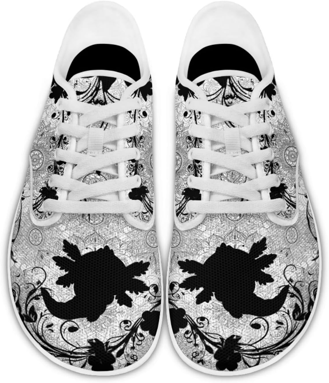 

Кроссовки для женщин и мужчин с широким носком, нулевая посадка, минималистичные, комфортные для тенниса, офиса и повседневной носки Pointodoor, Axolotl Boho Mandala