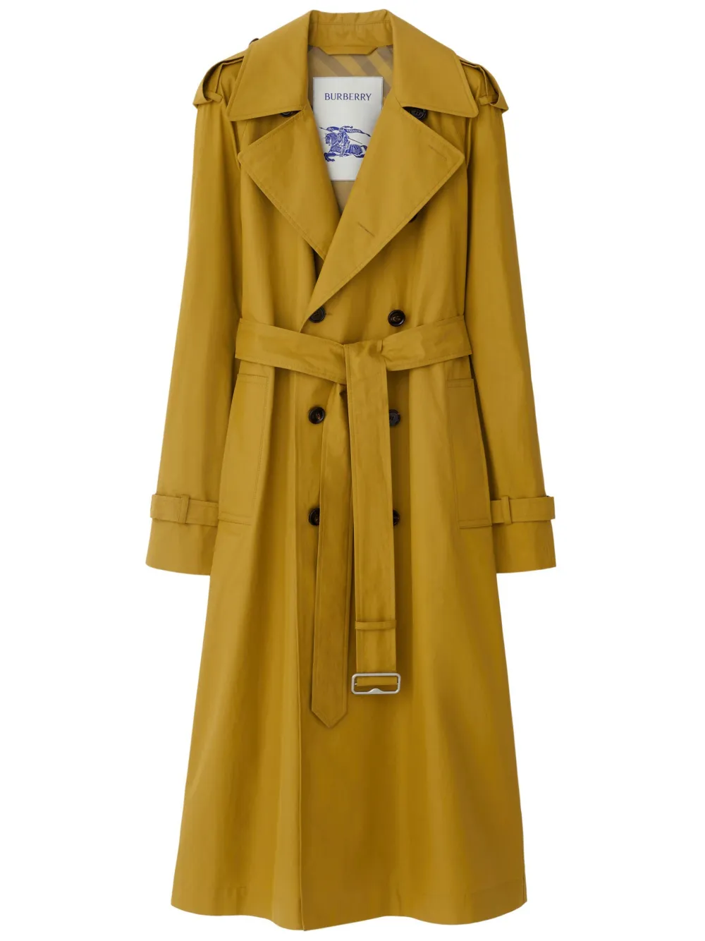 

Габардиновый тренч BURBERRY, желтый